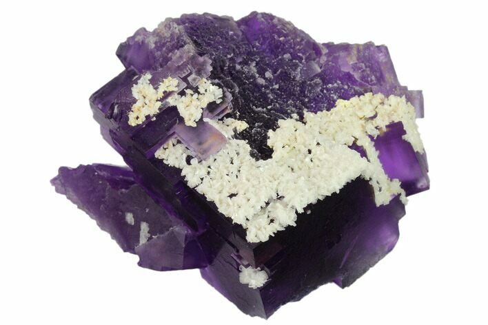 Purple Fluorite with Bladed Barite - Cave-in-Rock, Illinois #132542